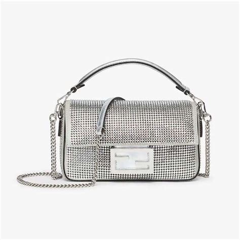 fendi silver womens bag|fendi baguette bag.